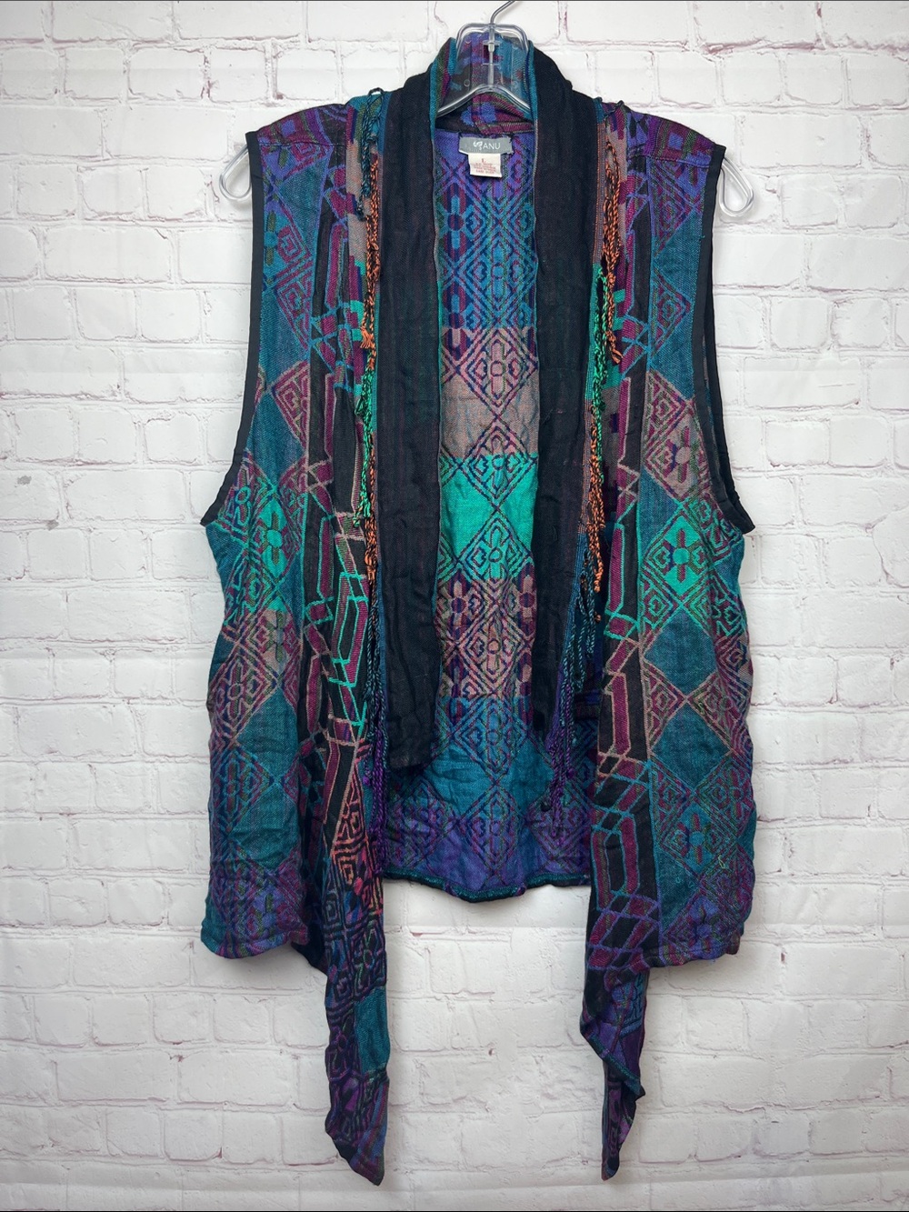 ANU Waterfall Front Vest in Bright Boho Print